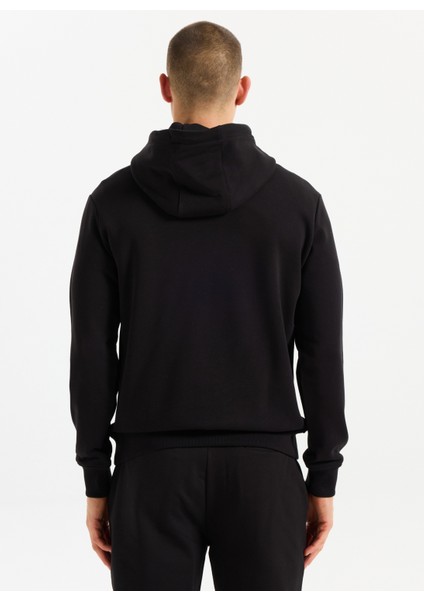 Kapüşon Yaka Baskılı Siyah Erkek Sweatshırt J5WM-SWT7694 indirimleri