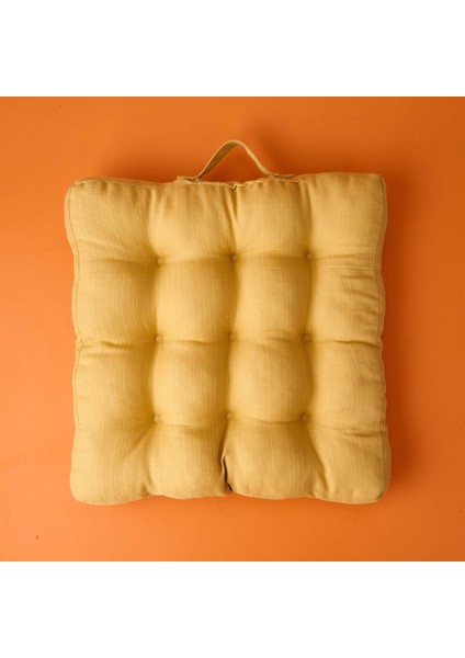 Soft Traum Sandalye Minderi - Hardal - 45X45 cm