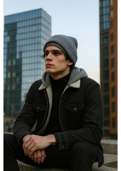 Erkek Içi Kürklü Kışlık Kapşonlu Siyah Kot Mont fırsatları