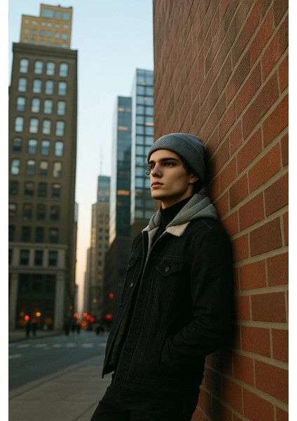 Erkek Içi Kürklü Kışlık Kapşonlu Siyah Kot Mont indirimleri