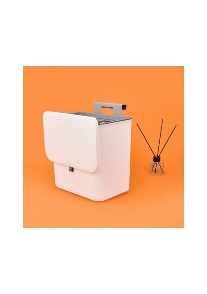 Çift Yönlü Asılabilir Çöp Kovası - Beyaz - 27,5X28X18,5 cm fiyatları