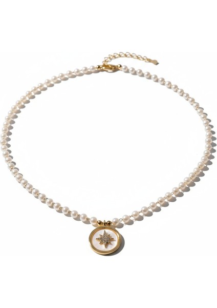 316L Paslanmaz Çelik Kadın Inci Kolye | Yusso