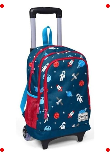 Işıklı Tekerlekli Çekçekli Çocuk Sırt Çantası