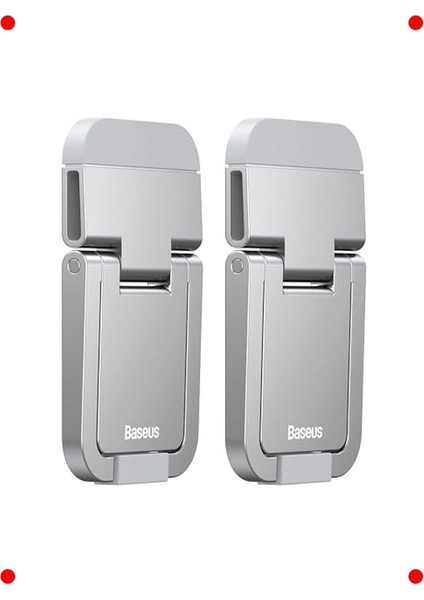 Ince Laptop Destek Ayağı, 2 Adet, Gümüş