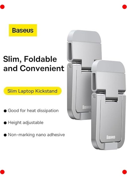 Ince Laptop Destek Ayağı, 2 Adet, Gümüş indirimleri