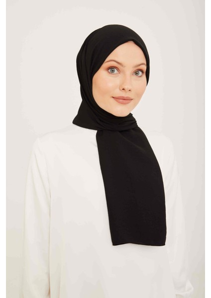 Trend Siyah Tek Renk Cazz Şal 42
