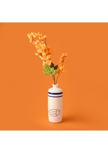 Deco Enkianthus Yapay Çiçek - Turuncu - 87 cm