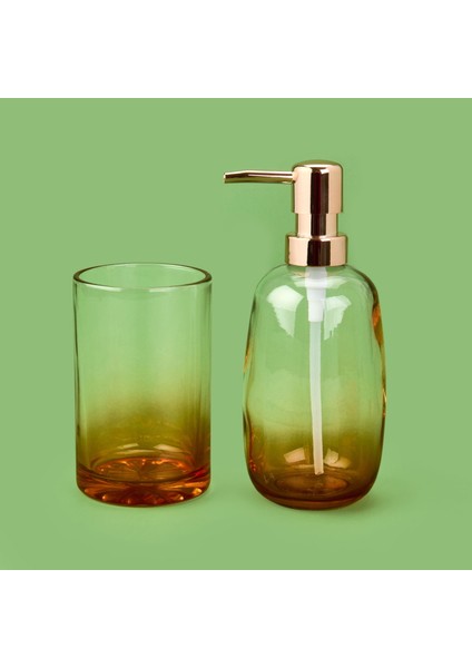 Bath 2'li Banyo Sıvı Sabunluk Seti - Amber / Şeffaf