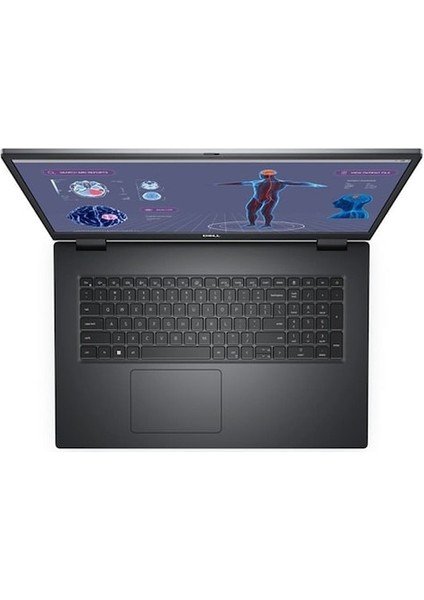 Precision M7780 I7-13850HX XCTOP7780EMEA_VP-1-K18 96GB 512GB+512GB RTX3500 Ada 12GB W11PRO 17" Fhd 60Hz Dizüstü Bilgisayar