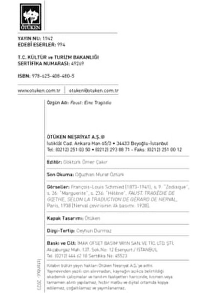 Faust - Johann Wolfgang Goethe modelleri