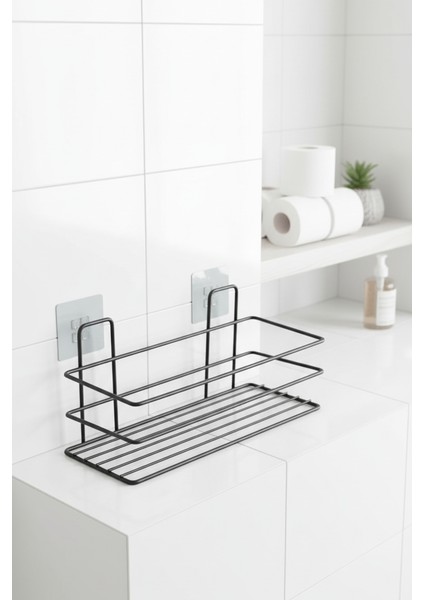 Yapışkanlı Duvar Rafı – Baharat Rafı, Kavanoz Rafı Banyo/mutfak Organizer, 30 x 12 x 9 cm 722347 fırsatları