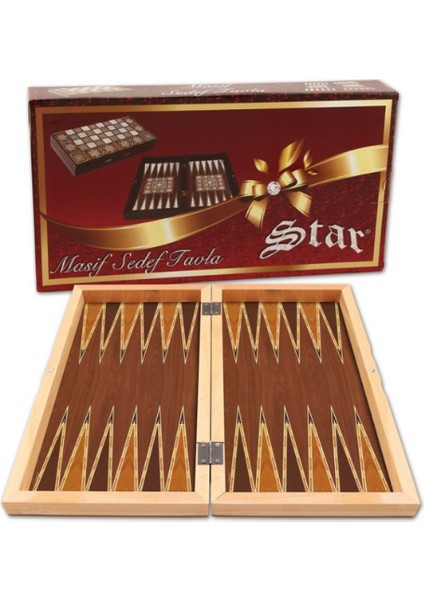 1020098 Tavla Tk Masif Ceviz Kaplama Büyük Boy