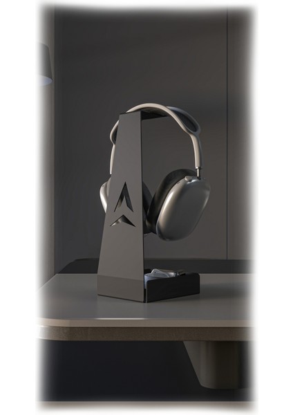 Metal Kulaklık Standı Hazneli – Kulaküstü Kulaklık Askılığı Masaüstü Düzenleyici Organizer