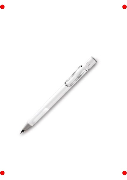 Parlak Beyaz Mekanik Kurşun Kalem