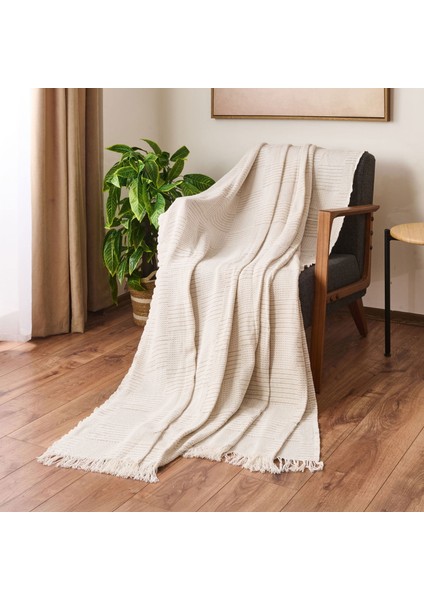 Soft Nemo Koltuk Şalı - Ekru / Bej - 180X220 cm