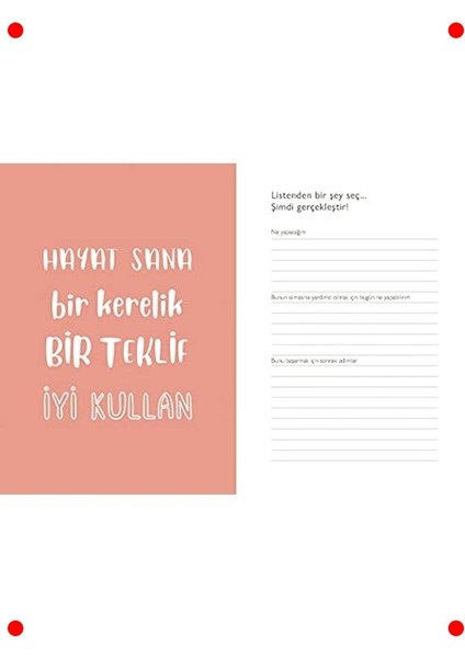 Motivasyon Resimli Hayat Planlayıcı Defter (Sarı) fırsatları