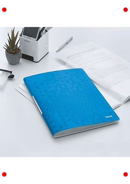 A4 Metalik Mavi Sunum Dosyası (20 Poşetli) fiyatları