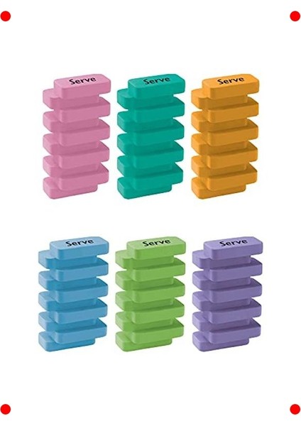 Pastel Renkli Silgi Seti - 6 Adet fiyatları