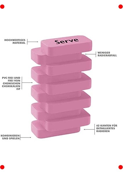 Pastel Renkli Silgi Seti - 6 Adet fırsatları