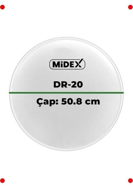 Beyaz 20 Inç Kick Davul Derisi - Derin Bas ve Dayanıklılık modelleri