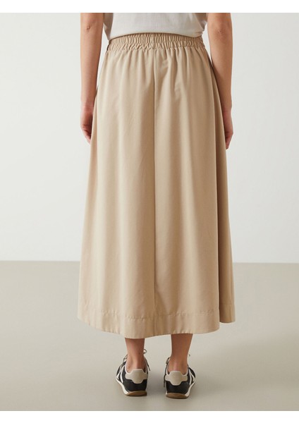 Yeni Sezon Beli Lastikli Poplin Kadın Etek fırsatları