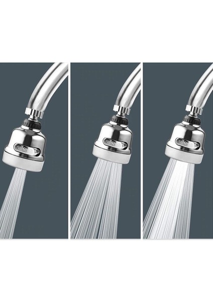 Filtreli Krom 3 Fonksiyonlu Oynar Musluk Başlığı - 360 Derece Dönebilen modelleri