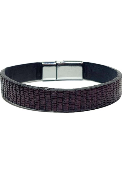 JTAW25BLK1629 Hakiki Dana Derisi Mıknatıs Kapama Bordo Garantili Hediye Kutulu Janti Bileklik
