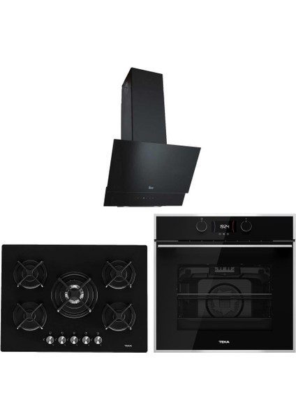 Siyah Ankastre Set (Hlb 840 Ss - Hf Lux 70 5g - Teka Tvt 60.1)