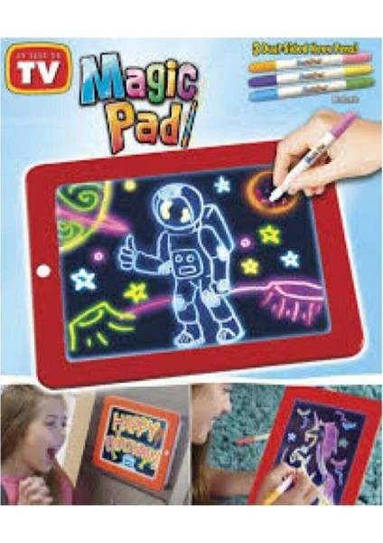 Magic Pad Çocuk Eğitici Sihirli Işıklı Kalemli Öğretici Pili Pad modelleri