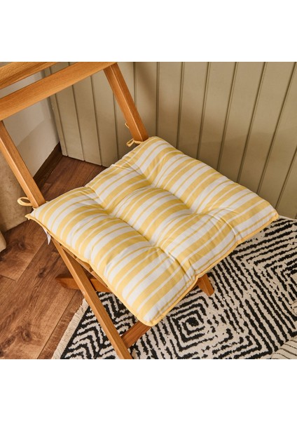 Soft Lime Cello Sandalye Minderi - Ekru / Sarı - 43X43 cm