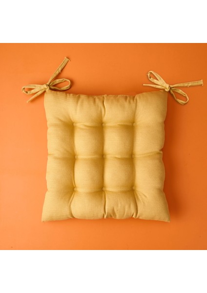 Soft Traum Sandalye Minderi - Hardal - 40X40 cm