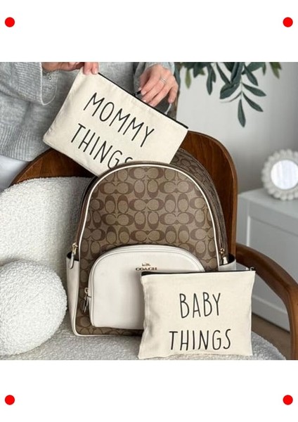 Anne Bebek Kanvas Çanta Seti 2'li Seyahat ve Bakım fiyatları