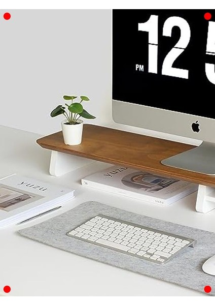 Ahşap Monitör Yükseltici Stand - Meşe Görünümlü modelleri