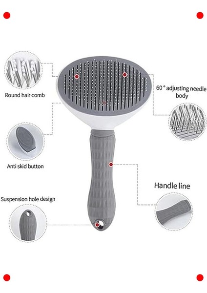 Otomatik Temizlenen Evcil Hayvan Tarağı - Gri modelleri