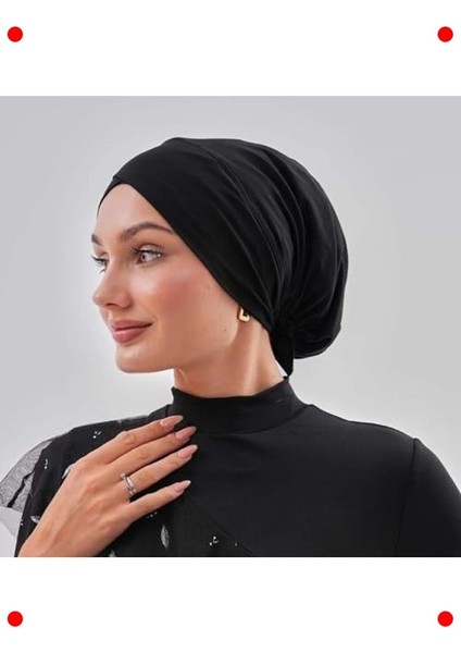 Kadın Tesettür Yüzücü Bone - Lastikli Bağlamalı modelleri