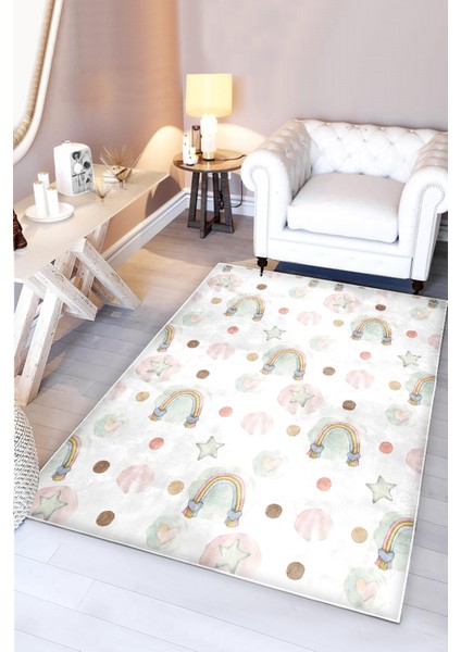 Balerin Kelebek ve Çiçekli Bambu Çocuk Odası Halısı modelleri