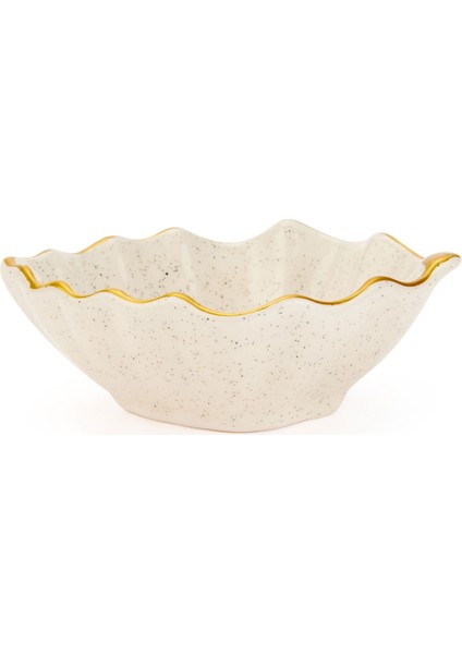 Seramik Yaprak Çerezlik - Krem - 11 cm fiyatları