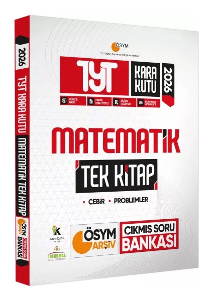 2026 YKS TYT Kara Kutu Matematik TEK KİTAP ÖSYM Arşiv Çıkmış Soru Bankası Özetli Dijital Çözümlü