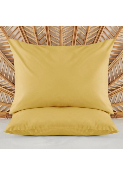 Soft 2'li Yastık Kılıfı - Sarı - 50X70 cm