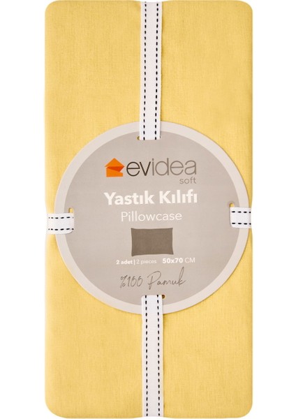Soft 2'li Yastık Kılıfı - Sarı - 50X70 cm modelleri