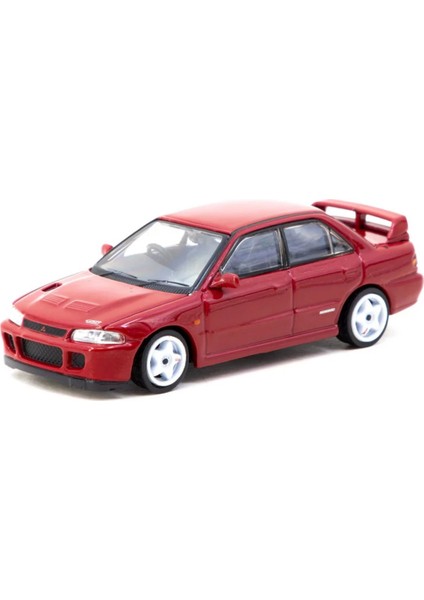 Wornessiworld 1/64 Mitsubishi Lancer Gsr Evolution Iı Red With Cards