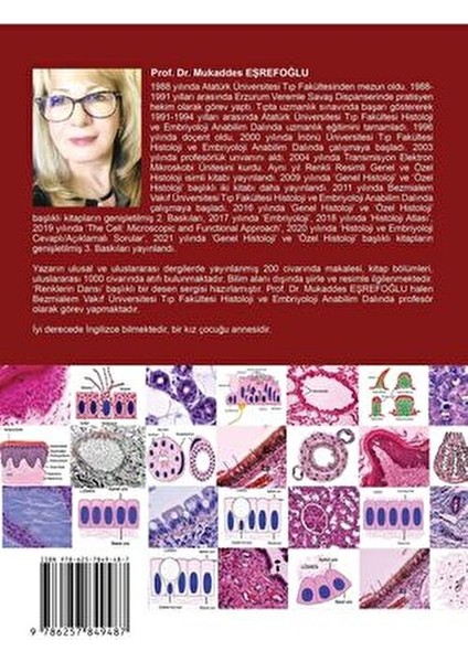 Histoloji Atlası Genişletilmiş 2.Baskı - Mukaddes Eşrefoğlu 452 Sayfa Türkçe fiyatları