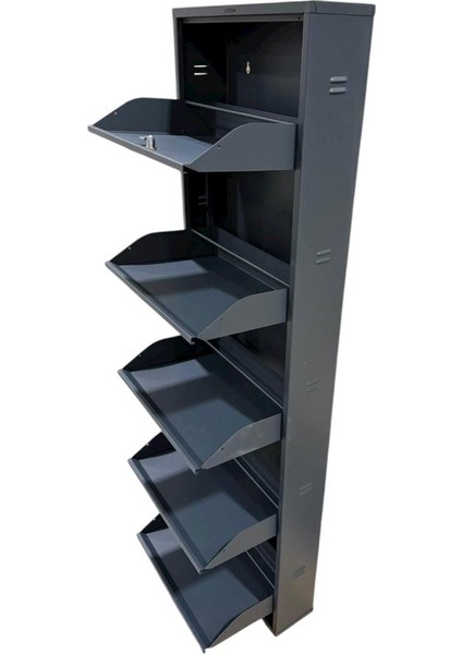 Metal Ayakkabılık 5'li Siyah Kilitli Model fırsatları