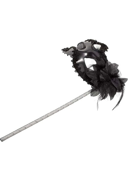 Siyah Işıltılı Tutmalı Fotoğraf Çekimi Maskesi 18X29 cm - Lisinya fırsatları