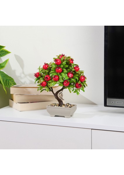Dekor Yapay Nar Ağacı - Kırmızı - 24X18 cm fiyatları