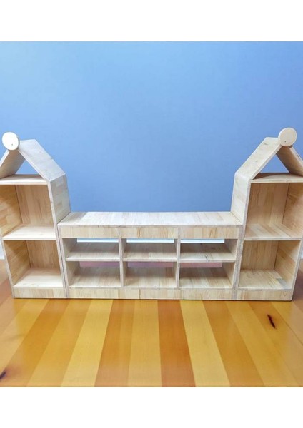Ela Woodworking Masif Ağaç Çocuk Saklama Dolabı Nordic Home Bağımsız Kitaplık modelleri