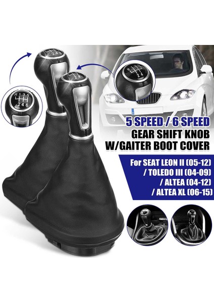 6 Hızlı Araba Deri Vites Değiştirme Düğmesi Çerçeve Dişli Kolu Toz Önyükleme Kapağı Koltuk Leon Iı/toledo Iıı Altea Xl (Yurt Dışından) fiyatları