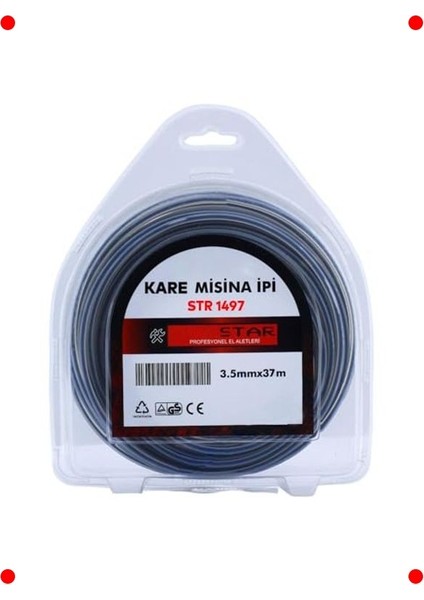 Profesyonel Kare Çim Biçme Misinası 3.5 mm 37 Metre