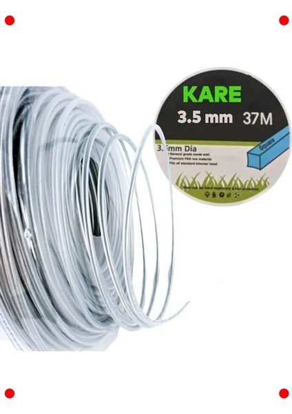 Profesyonel Kare Çim Biçme Misinası 3.5 mm 37 Metre indirimleri