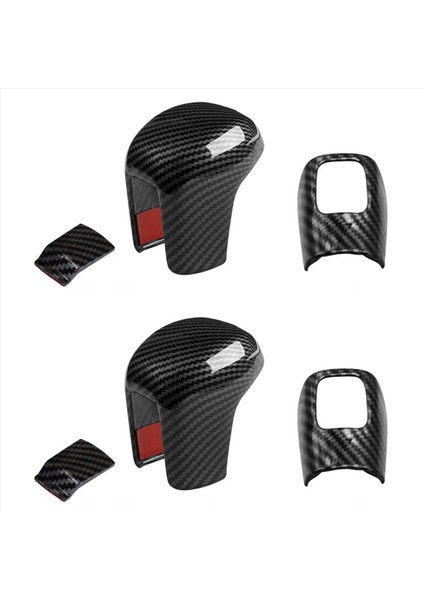Honda Için 6x 10 Civic 2016-2020 Araç Karbon Fiber Dişli Vites Değiştirme Kovası Kapak Kolu Trim Değiştirme Kafa Çıkartma Aksesuarları (Yurt Dışından)